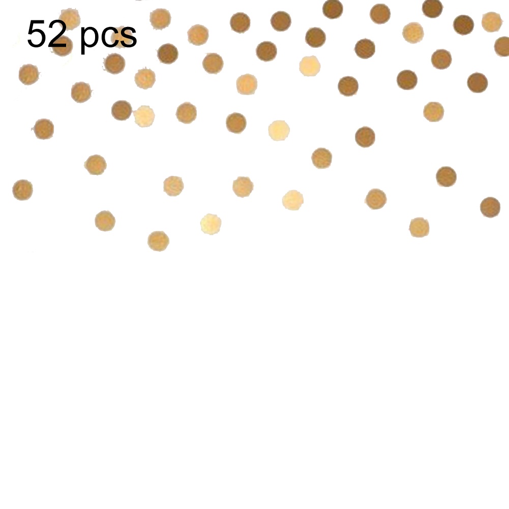 Set 52 Miếng Dán Tường Hình Tròn Họa Tiết Chấm Bi Trang Trí Phòng Trẻ Em DIY