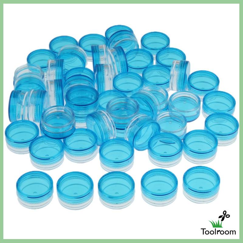 Set 50 Hộp Rỗng 3g Đựng Mỹ Phẩm Màu Đen Có Nắp Đậy Tiện Dụng