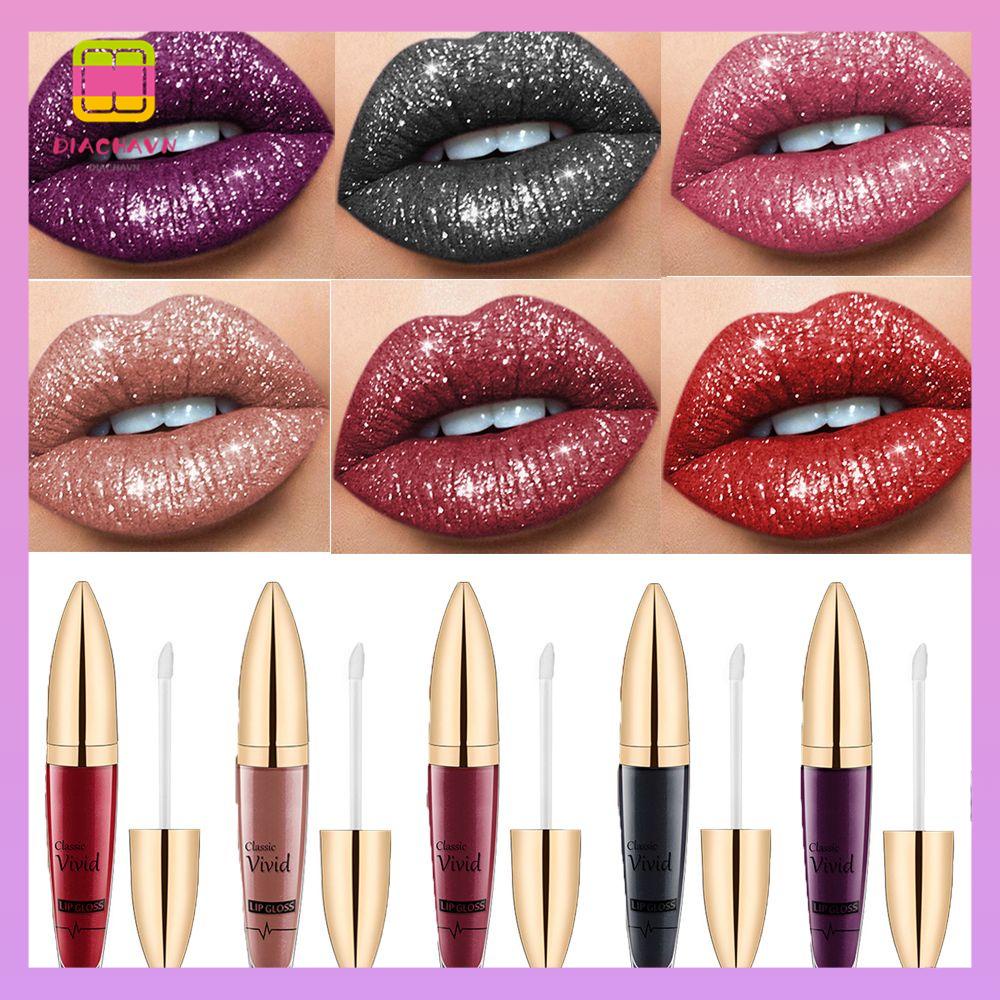 DIACHAVN Son Môi Dạng Lỏng Lâu Trôi Hiệu Ứng Lì / Ánh Nhũ Lấp Lánh