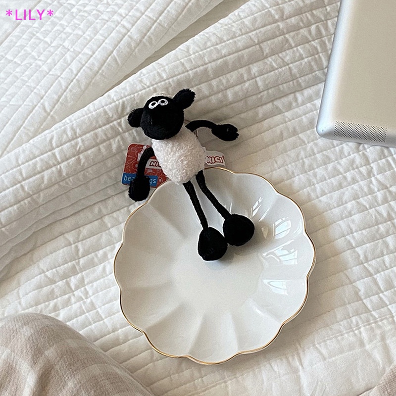 Lily 2022 mới Shaun cừu phim hoạt hình Cashmere Móc chìa khóa hoạt hình xung quanh Búp bê Ba lô mặt dây chuyền quà tặng cho bé trai và bé gái uuu
