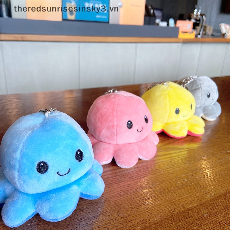 Móc Khóa Hình Bạch Tuộc Nhồi Bông Mềm Mại Đáng Yêu