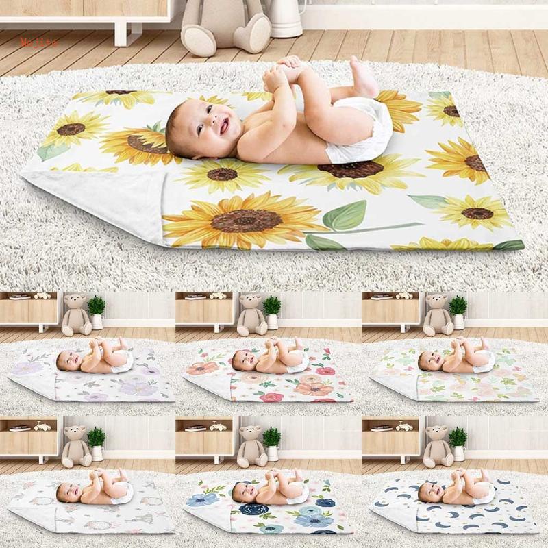Túi Ngủ Cotton Mềm Mại Kích Thước 75x100cm In Họa Tiết Hoa Xinh Xắn Dành Cho Các Bé