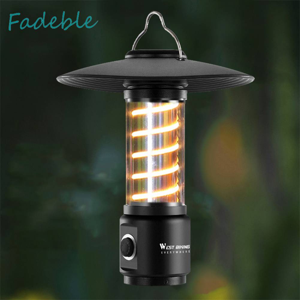 Đèn Cắm Trại Phong Cách Retro Chống Thấm Nước 400LM 2200mAh Sạc USB Tiện Lợi