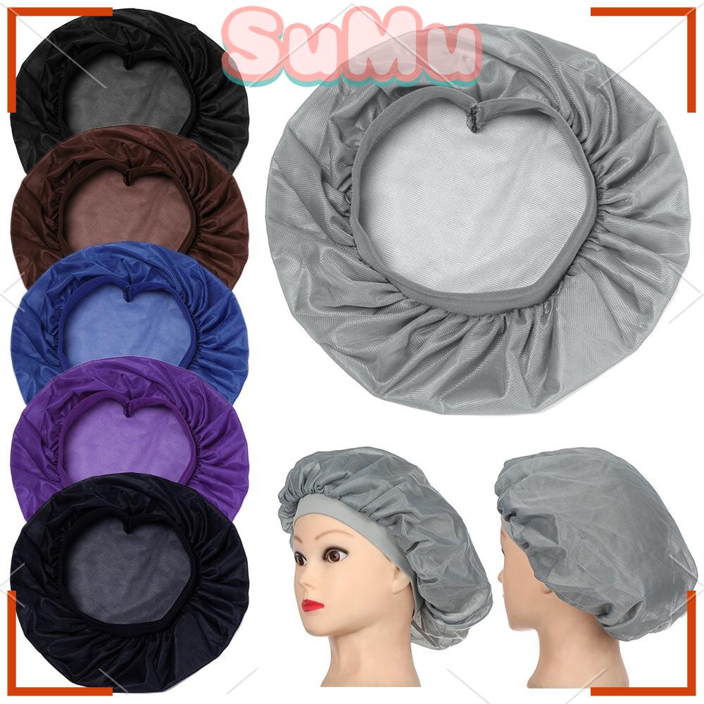 SUMU Mũ Lưới Trùm Đầu Bằng Lụa Satin Chăm Sóc Tóc Dài Thoáng Khí