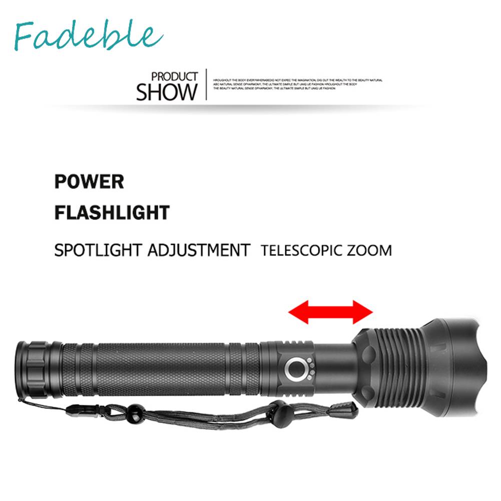 Đèn Pin XHP70 LED 3 Chế Độ 2000LM Chống Thấm Nước IPX4 Sạc USB Tiện Dụng