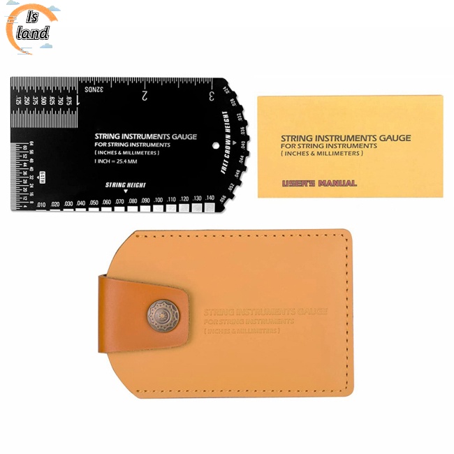 Bộ Thước Đo Dây Đàn Ghi Ta Đa Năng Kèm Hộp Đựng Bằng Da