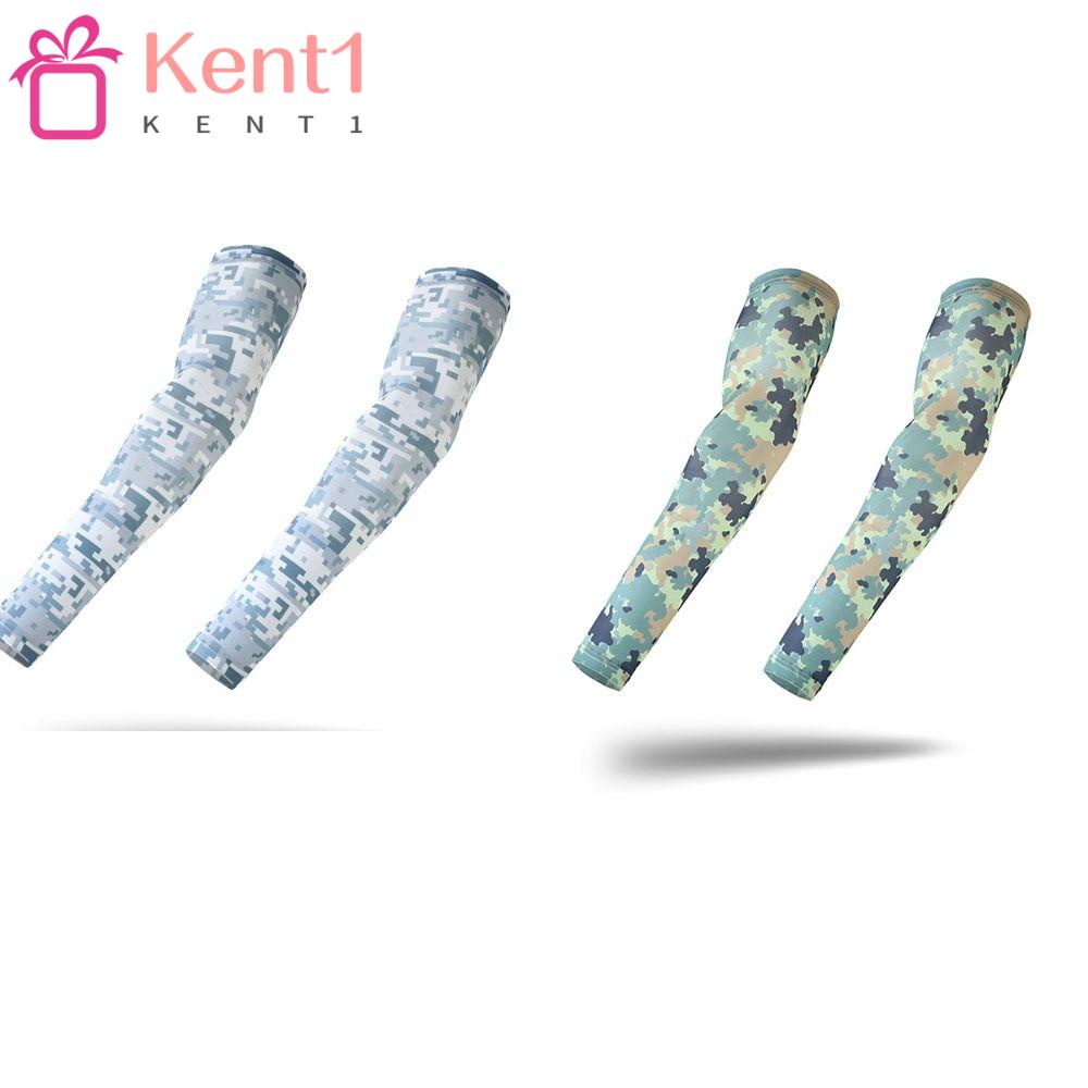 KENT1 Set 2 Đôi Găng Tay Chống Nắng Bằng Lụa Lạnh Mỏng Dáng Rộng Họa Tiết Rằn Ri Bảo Vệ Khi Lái Xe Ngoài Trời