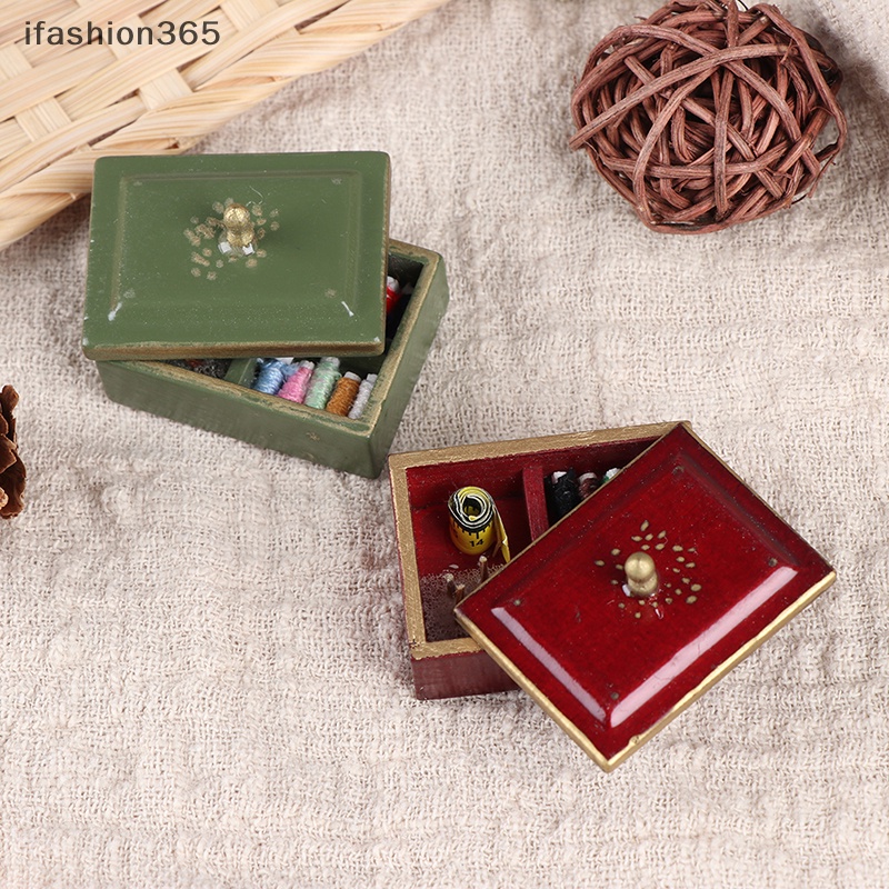 Hộp Dụng Cụ May Vá mini 1: 12 Cho Nhà Búp Bê ifashion365
