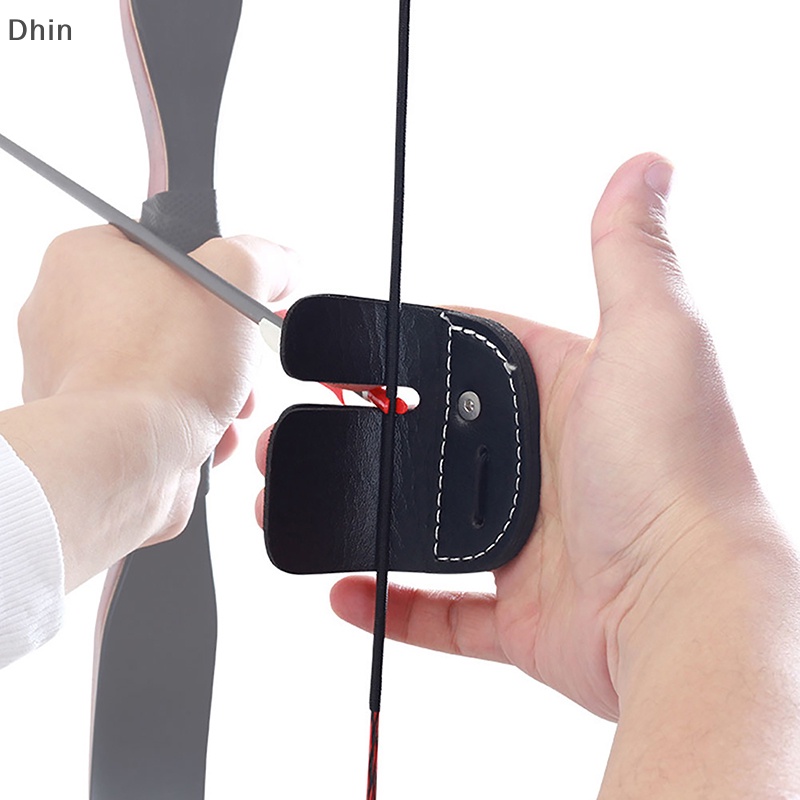 1 Đệm Bảo Vệ Ngón Tay Khi Bắn Cung Bằng Da Bò Chất Lượng Cao