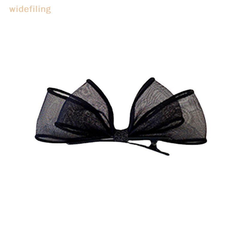 Kẹp Tóc Nơ Lưới Hai Lớp Phối Ren Màu Đen Thời Trang 2023 Dành Cho Bạn Nữ