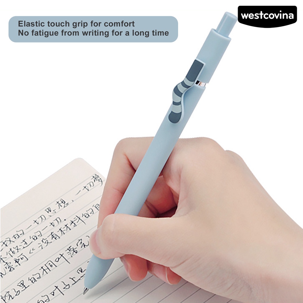 [WSTN]✎Set 4 Bút Mực Gel Ngòi 0.5mm Hình Mèo Hoạt Hình Dễ Thương