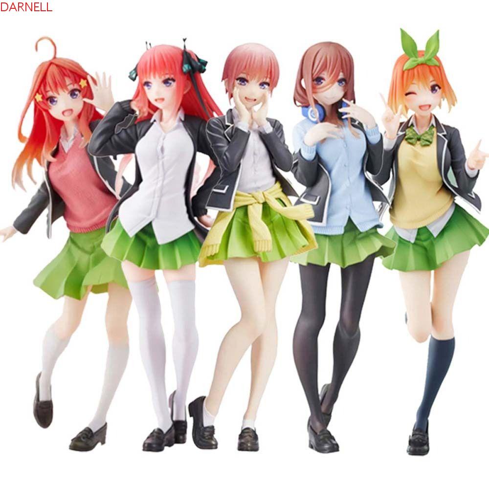 DARNELL Mô Hình Đồ Chơi Nhân Vật The Quintessential Quintuplets Kids Bằng PVC Thu Nhỏ Trang Trí Bàn Làm Việc Gotoubun No Hanayome