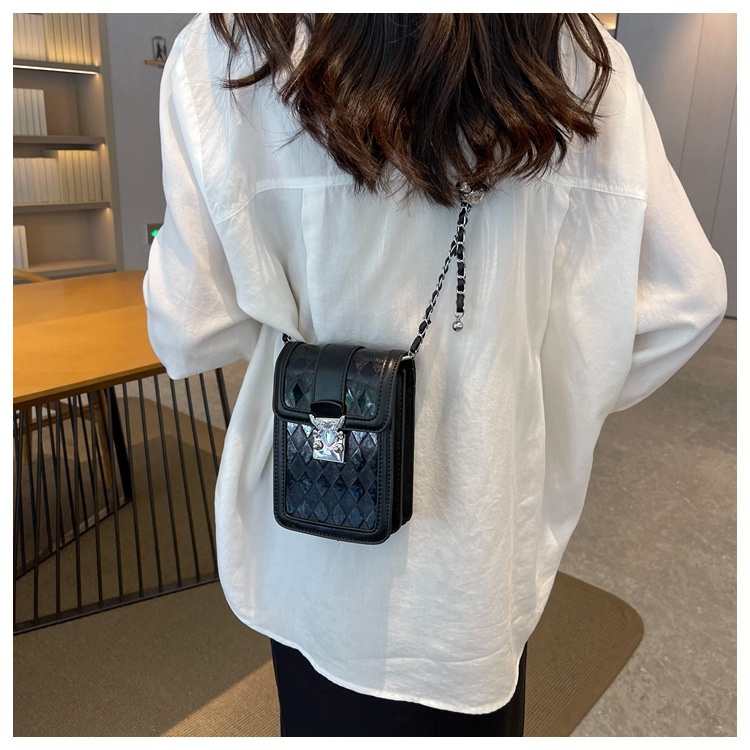 Túi Đựng Điện Thoại Đeo Chéo Vai Niche Senior Màu Bạc Điều Chỉnh Được Có Dây Xích