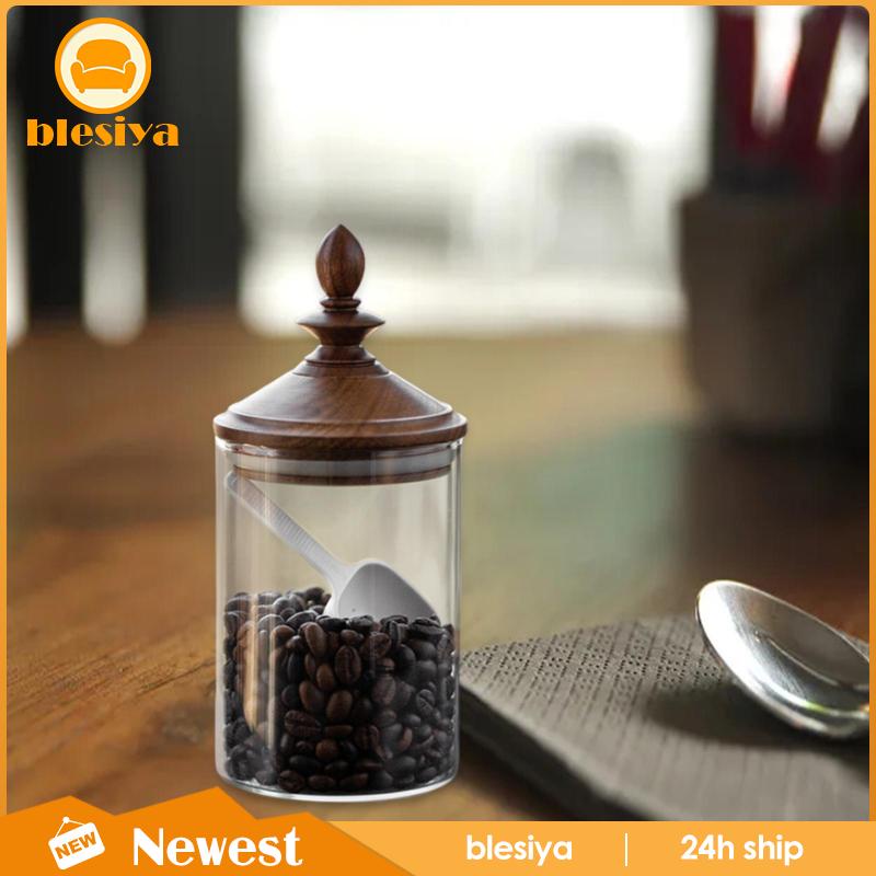 Hũ Thủy Tinh Đựng Trà / Thực Phẩm Đa Năng Có Nắp Gỗ Sắp Xếp Gọn Gàng Cho Nhà Hàng / Quán Bar / Khách Sạn