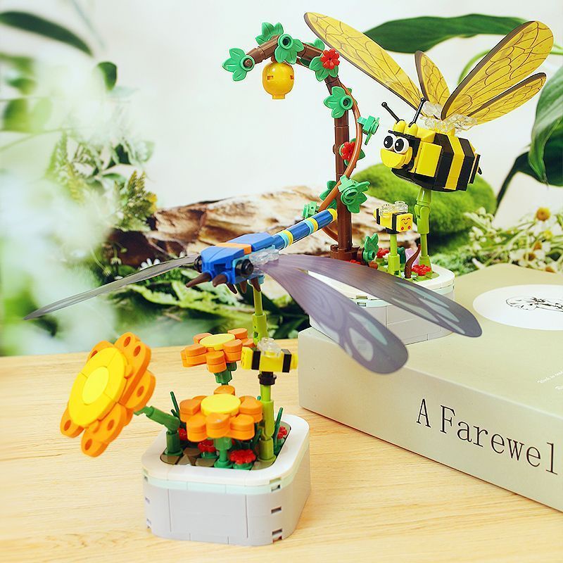 Bộ Đồ Chơi Lắp Ráp Mô Hình Lego Hình Hoa Bướm Bọ Rùa Dành Cho Bé Trai Gái