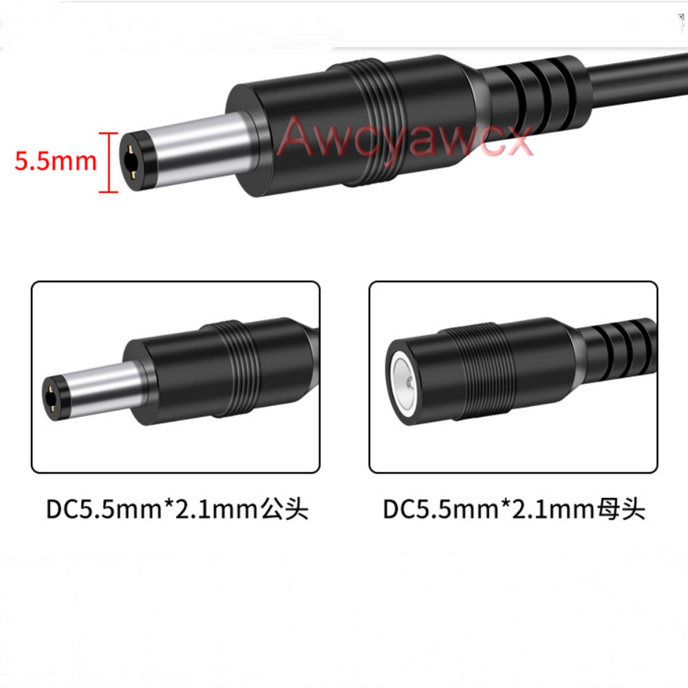 Dây Cáp Nối Dài Cho Quạt Điện Năng Lượng Mặt Trời 5.5mm x 2.1mm 1M 3M 5M 10M 5V 9V 12V