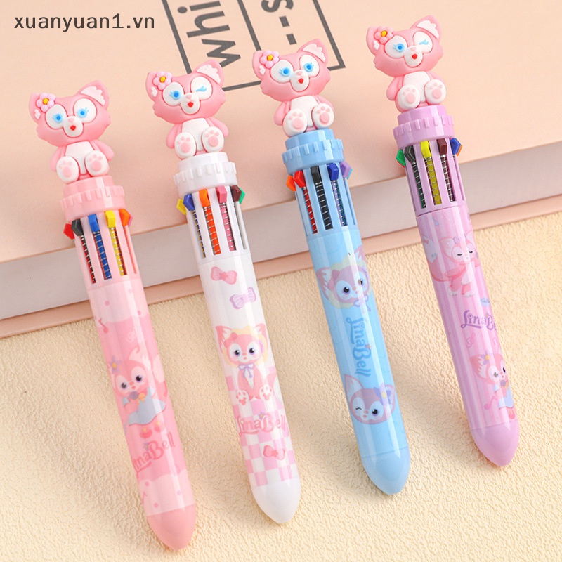 Bút Bi Ngòi 0.7mm 10 Màu Họa Tiết Hoạt Hình Xinh Xắn