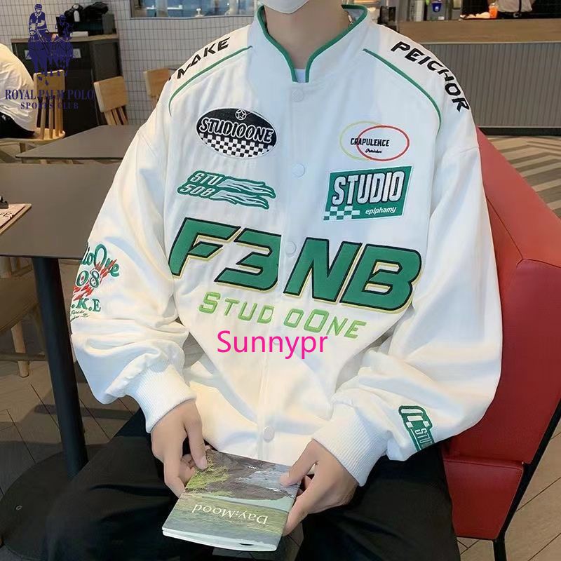 Áo Khoác Bóng Chày Thêu Chữ Thời Trang Đường Phố Mỹ Cá Tính Cho Nam