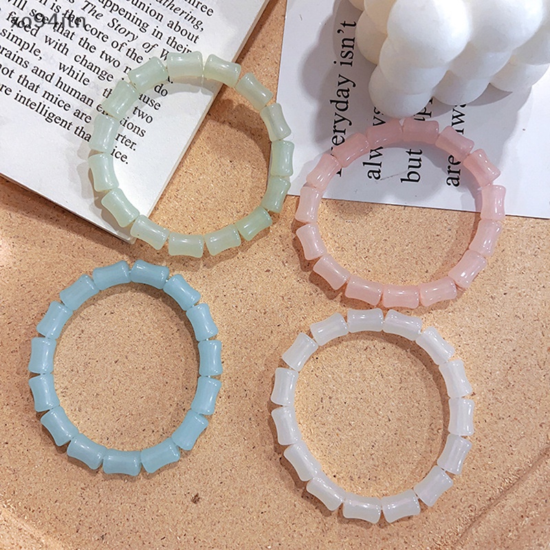 Vòng Tay Chuỗi Hạt Tre Và Pha Lê Thanh Lịch Phong Cách Vintage Cho Nữ