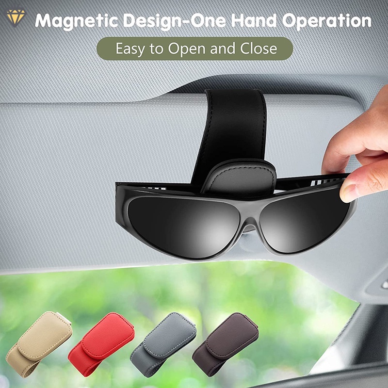 Kẹp Giữ Mắt Kính Bằng Da Thích Hợp Với Nhiều Kích Cỡ Khác Nhau