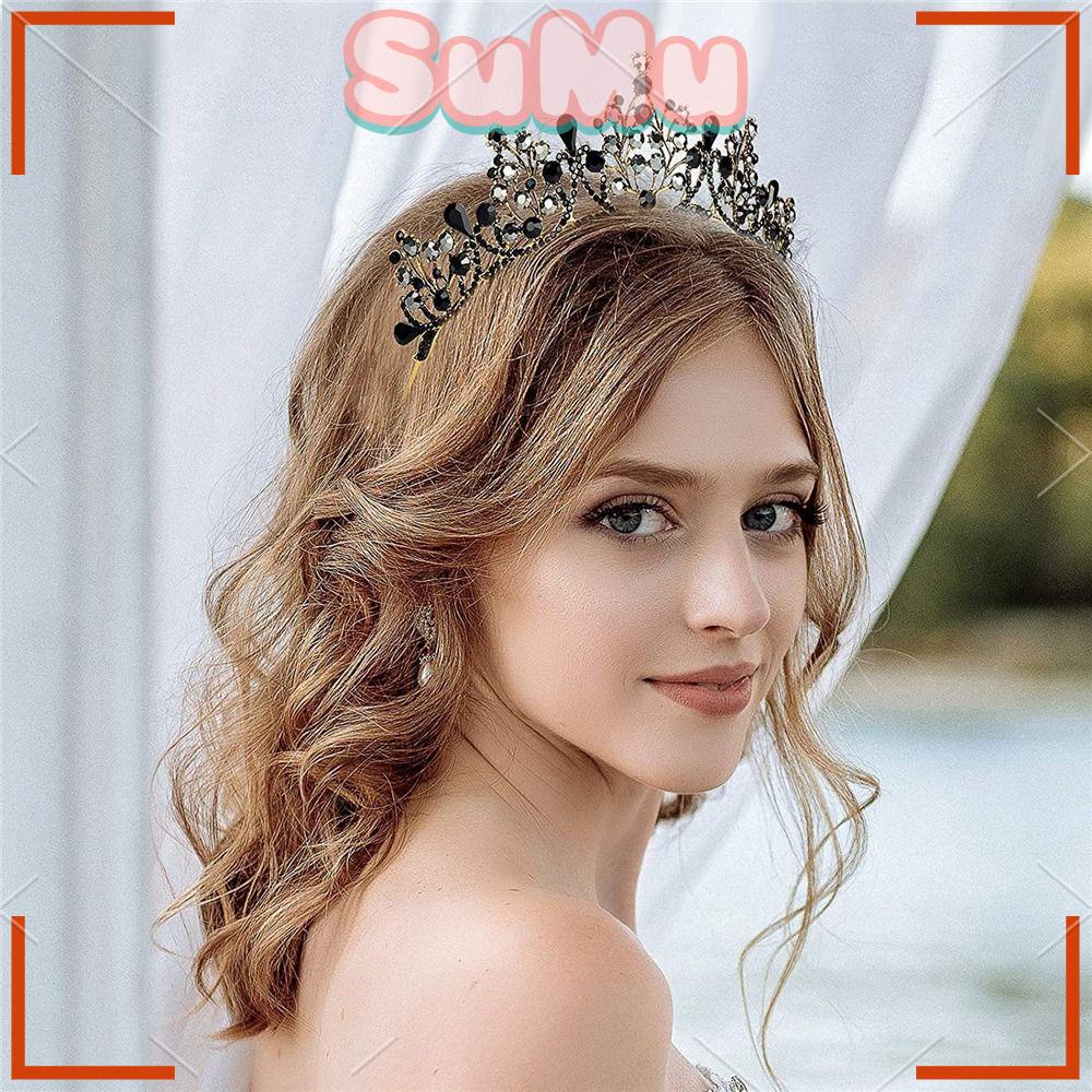 SUMU Cài Tóc Hình Vương Miện Có Đính Đá Hợp Thời Trang