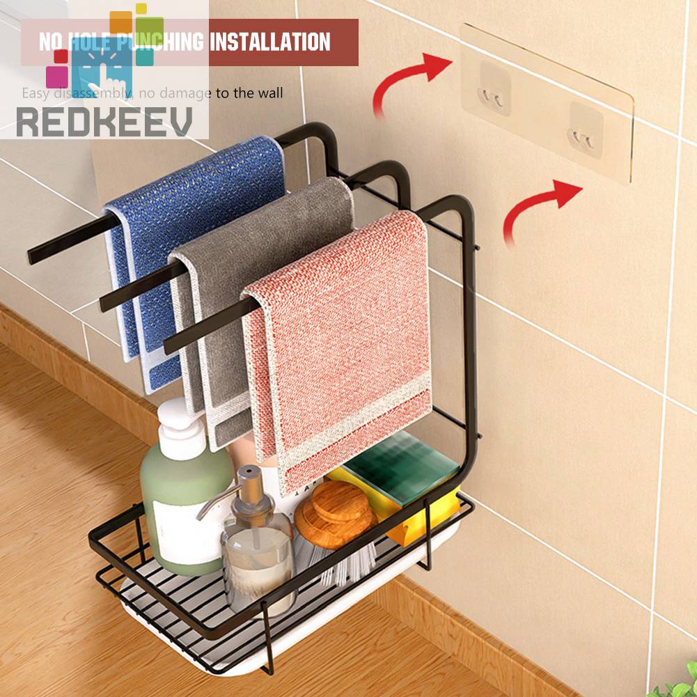 Giỏ Đựng Dầu Gội Gắn Tường Không Cần Đục Lỗ Sử Dụng Trong Phòng Tắm