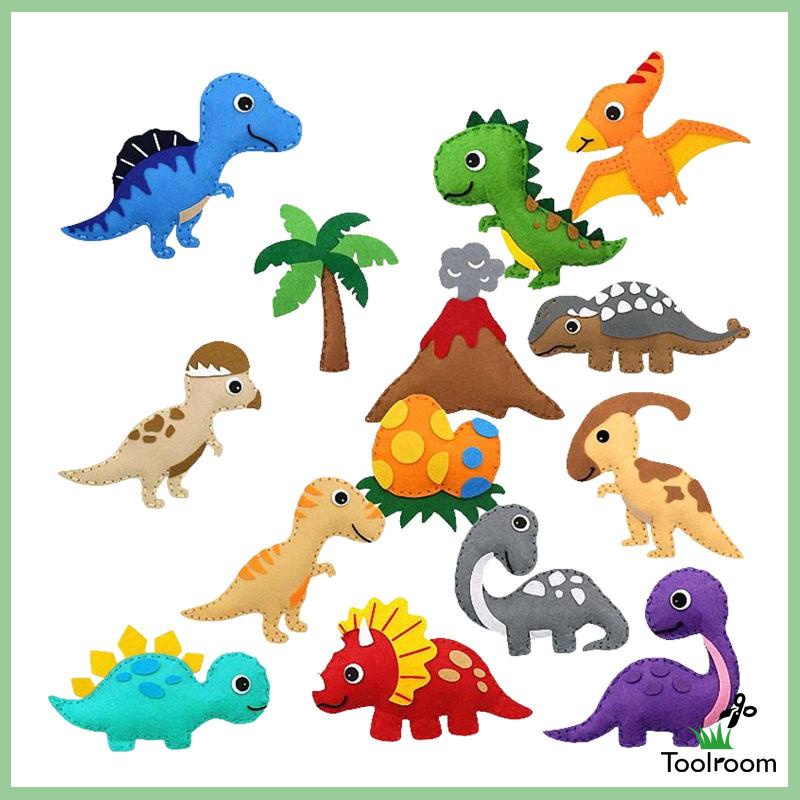 Bộ Dụng Cụ May Vá Thủ Công Bằng Vải Nỉ Hình Động Vật DIY Dành Cho Trẻ Em