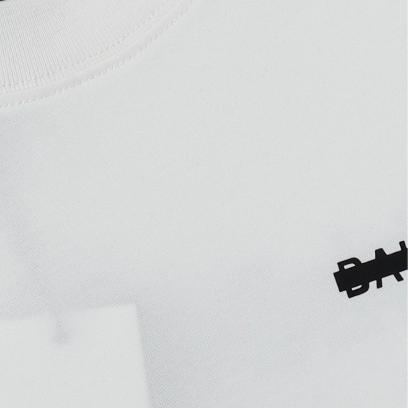 Ba-the Vải Lưới Hai Sợi Phong Cách unisex Tự Dính Mới Áo Thun Tay Ngắn Dáng Rộng Phong Cách unisex