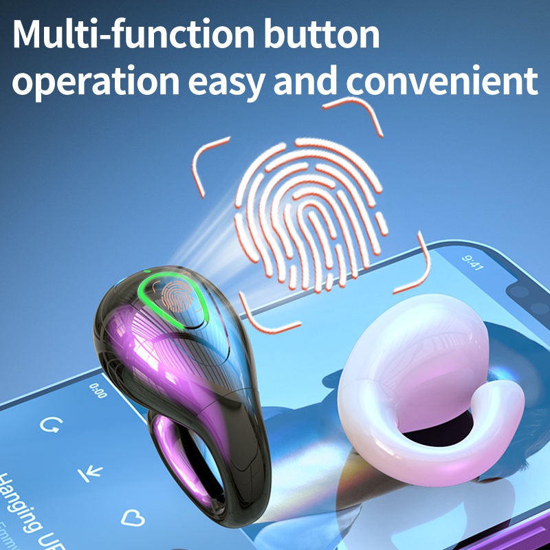 Tai Nghe Bluetooth 5.3 Không Dây Dạng Kẹp Một Bên Tai Dùng Pin Siêu Dài