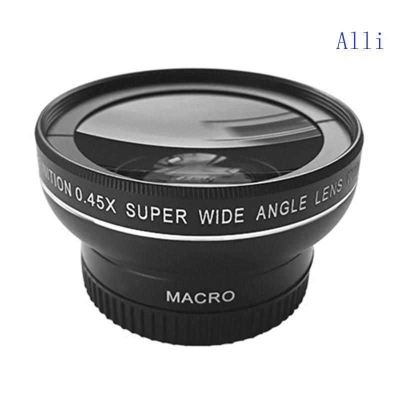 Thấu Kính Góc Rộng 52mm 0 45X Macro Chuyên Dụng Cho Máy Ảnh