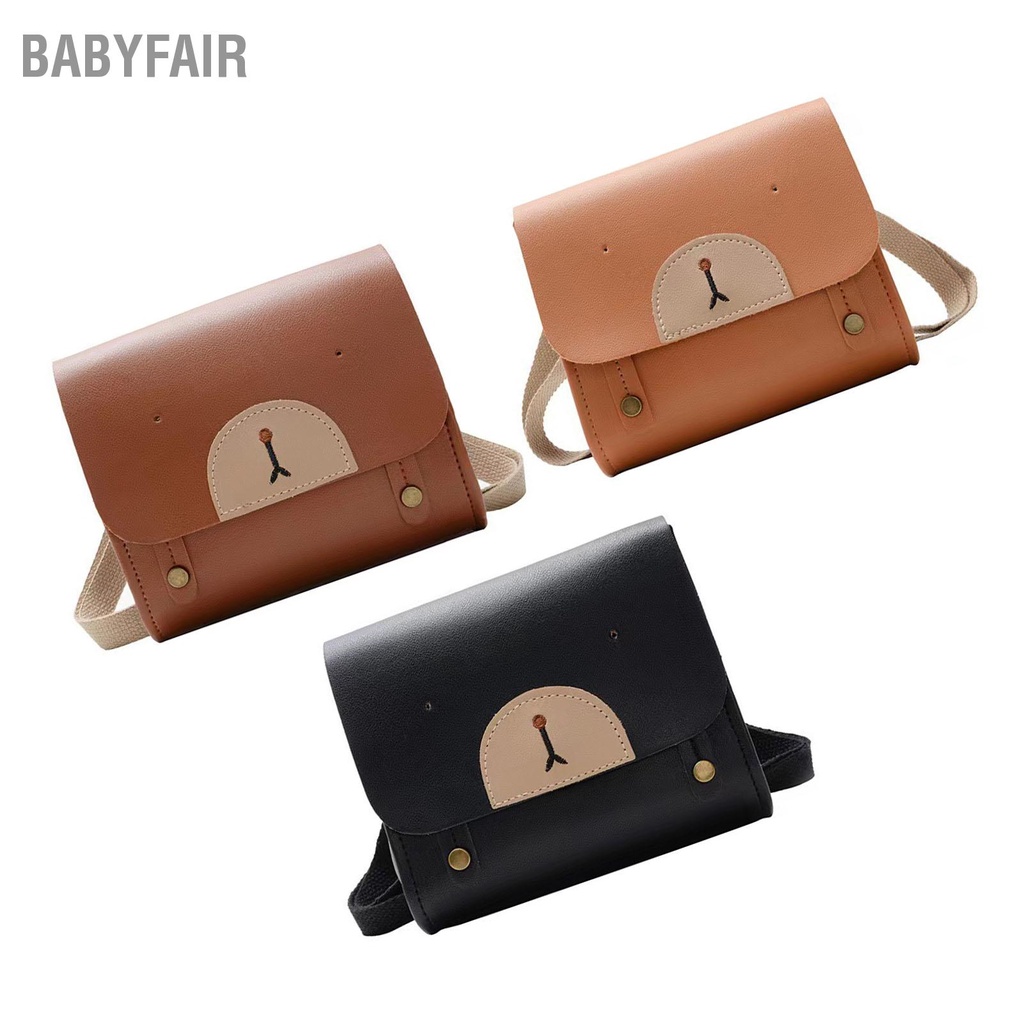 Babyfair Ba Lô Gấu Trẻ Em PU Hoạt Hình Túi Mầm Non Mẫu Giáo Mini Dễ Thương Đi Học Cho Bé 1 Đến 3 Tuổi