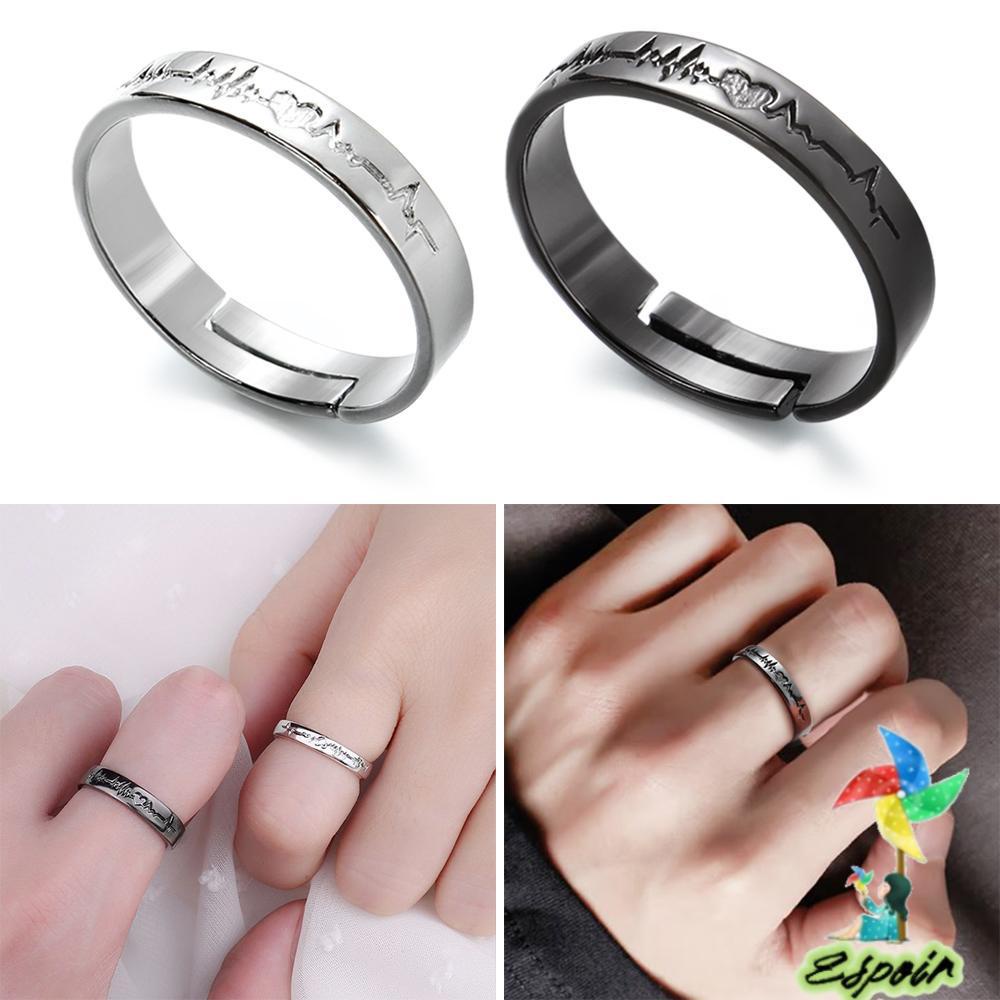 ESPO Nhẫn Cặp Thời Trang Hàn Quốc Màu Sắc