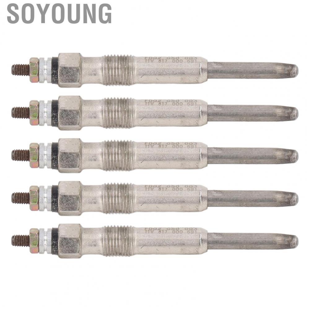 Soyoung Heater Glow Plugs  OEM Standard Direct Fit 5PCS Heavy Duty Plug Set for Automobile