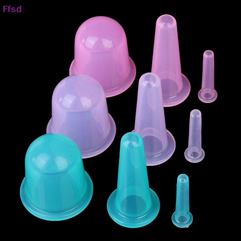 {Ffsd} Set 3 Cốc Hút Chân Không Mát Xa Chống cellulite * Bán Chạy Bằng Silicone