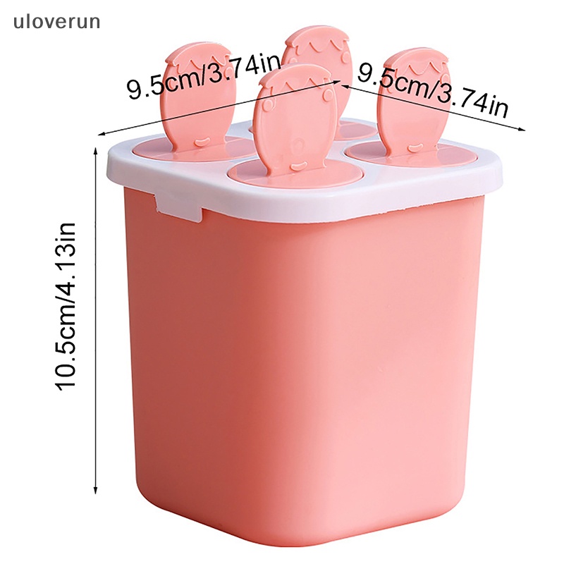 1 Khuôn Làm Kem Que 4 Ngăn Bằng Nhựa Tiện Dụng