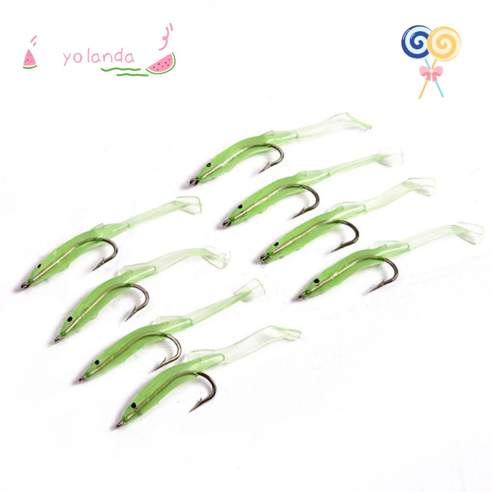 YOLA Bộ 10 Mồi Câu Cá Giả Bằng Silicone Gắn Chì Chuyên Dùng