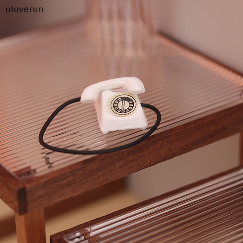 Điện Thoại Bàn Đồ Chơi Mini Phong Cách Retro Cho Nhà Búp Bê