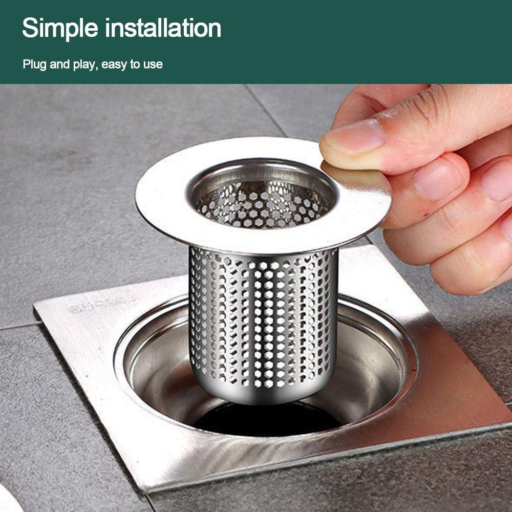 FASHYUNER Lưới Lọc Rác Bồn Rửa Chén / Cống Thoát Nước Nhà Tắm / Nhà Bếp Bằng Thép Không Gỉ Chống Tắc Nghẽn Có Tay Cầm Tiện Lợi
