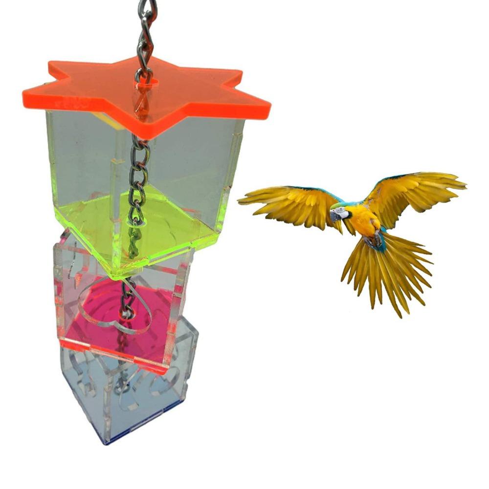 NORMAN Khay Đựng Thức Ăn Bằng Acrylic Trong Suốt Thiết Kế Độc Đáo Tiện Dụng Cho Chim / Vẹt
