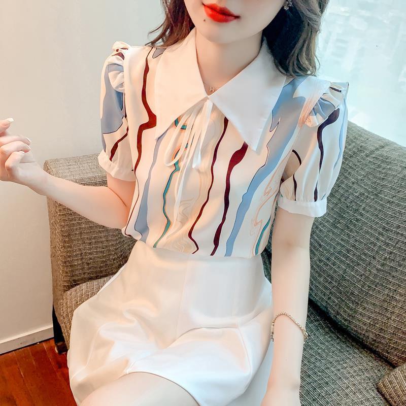 Áo Sơ Mi Chiffon Cổ Búp Bê Thời Trang Cho Nữ