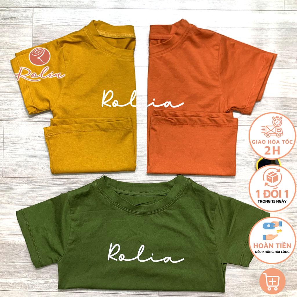 Áo phông in chữ ROLIA Tshirt dành cho bé trai từ 12-30kg AT100