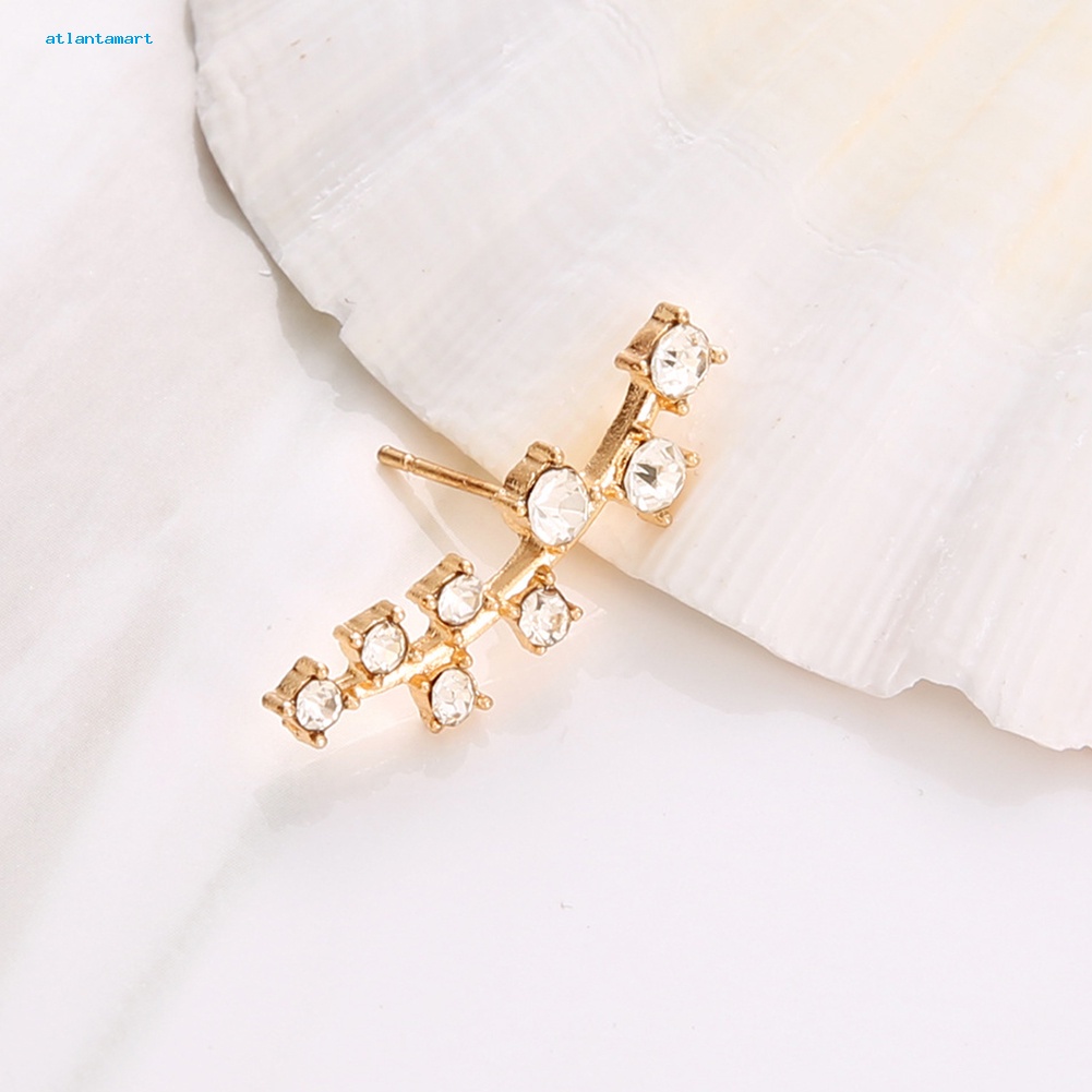 Túi Đựng Đồ Dùng Tiện Lợi Chất Lượng| 1 Bông Tai Hình Nhánh Cây Đính Đá Lấp Lánh Thời Trang Cho Nữ