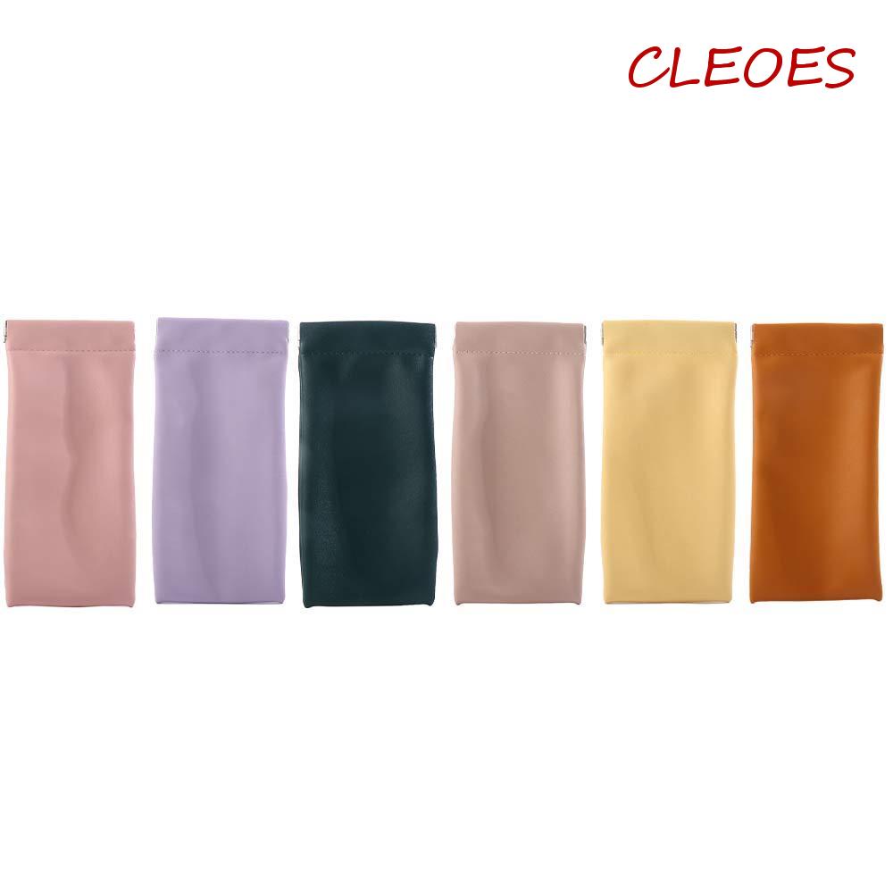 CLEOES Hộp Da Đựng Mắt Kính Chống Nước Bảo Vệ Cho Nam Ốp