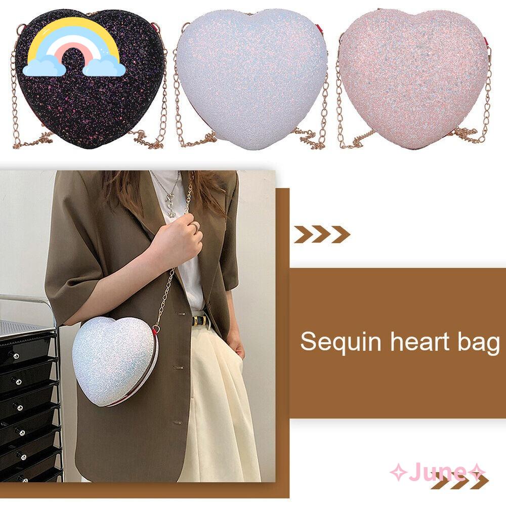 JUNE Ví Cầm Tay Thiết Kế Mới Đính Kim Sa Lấp Lánh Thời Trang Dành Cho Nữ