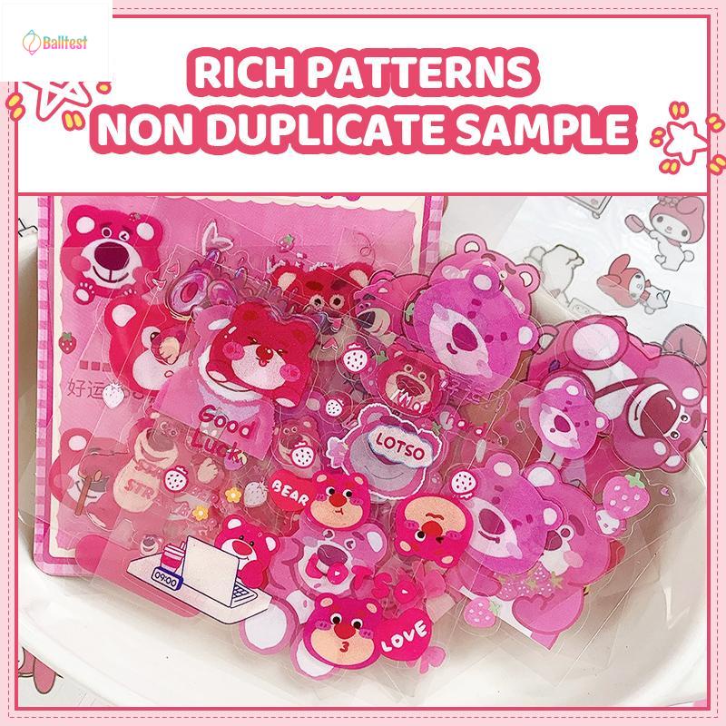 💜Sticker Gấu Dâu - Set 50 Miếng Combo Sticker cao cấp chống nước
