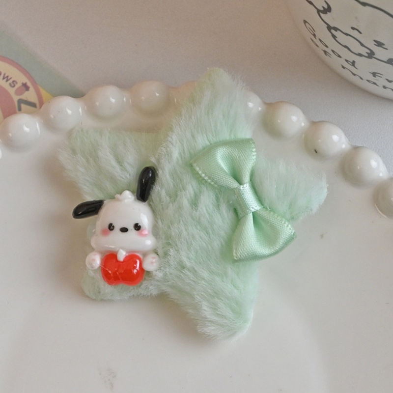 Kẹp Tóc Ngôi Sao Mini Đính Lông Nhung Dễ Thương Xinh Xắn Y2K