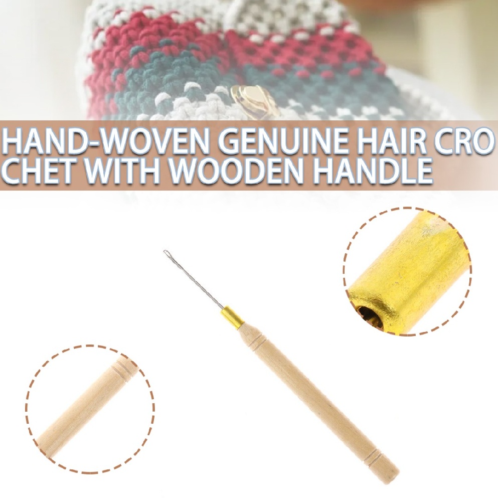 New Bamboo Crochet Handle Hook Needle Dread Tool Braiding Hair DIY Making Tool