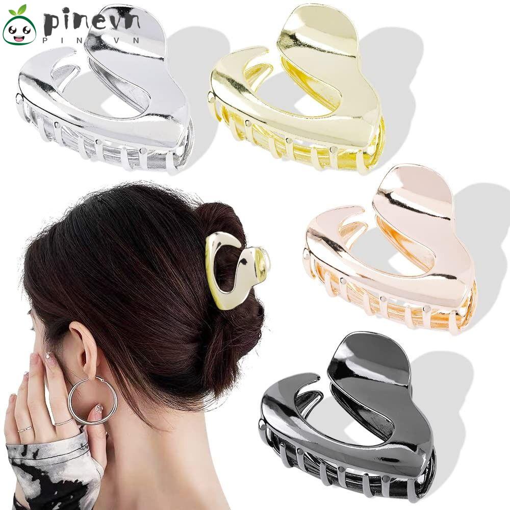 PINEVN Kẹp Tóc Càng Cua Màu Vàng Thời Trang Cho Nữ