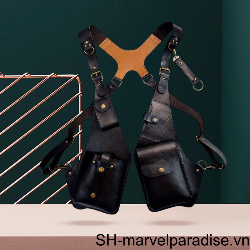 Túi Đựng Điện Thoại Đeo Dưới Cánh Tay Màu Đen Phong Cách Steampunk