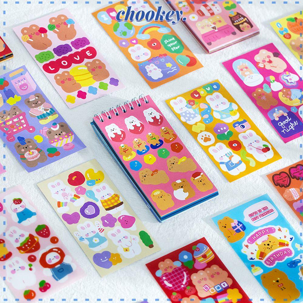 CHOOKEY Bộ 50 Tấm Sticker Hoạt Hình Xinh Xắn Dùng Trong Trang Trí
